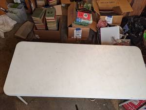 lot 821 image: Folding Table with Vinyl Top