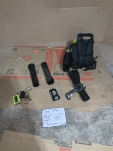 lot 16 image: RYOBI 145 MPH 625 CFM 40-VOLT LITHIUM-ION CORDLESS BACKPACK BLOWER 5AH BATTERY AND CHARGER INCLUDED SEE PICS