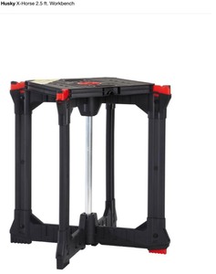 lot 18 image: PACK OF 8 Husky X-Workhorse Workbench 3-in-1 heavy-duty sawhorse, power tool stand and jobsite tables NEW SEE PICS