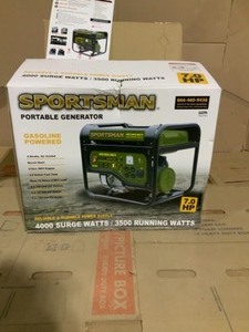 lot 55 image: SPORTSMAN 4,0003,500-WATT GASOLINE POWERED PORTABLE GENERATOR WITH RV OUTLET NOT USED SEE PICS