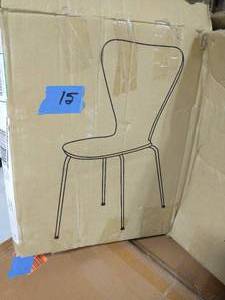 Bent Plywood White Stack Chair with Chrome Plated Metal Legs