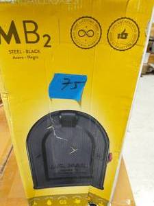 MB2 Post Mount Mailbox Black with Red Flag