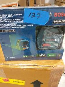 Bosg 100ft self leveling cross line laser with bisimax green beam