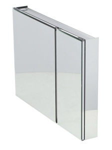 PEGASUS 36 in. W x 26 in. H Frameless Recessed or Surface-Mount Bi-View Bathroom Medicine Cabinet with Beveled Mirror