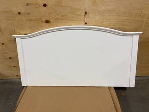 STYLEWELL Colemont White Wood Curved Back Full Size Headboard (56 in W. x 48 in H.)