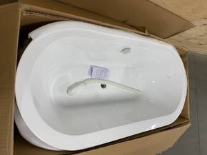 ROSWELL Melania 5.6 ft. Acrylic Flatbottom Non-Whirlpool Bathtub in White