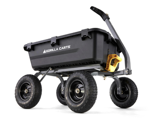 GORILLA CARTS 7 cu. ft. Poly Yard Dump Cart