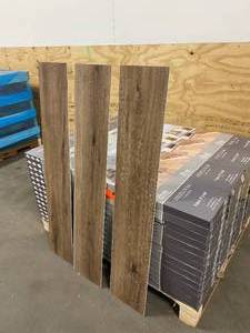 1st QUALITY CLICK-LOCK SPC Lot of 56 Cases of-  Heirloom Collection Luxury Vinyl Plank Flooring in Pawnee (6 pcs.  9x48 per case)  Retails for $3.29 per square foot