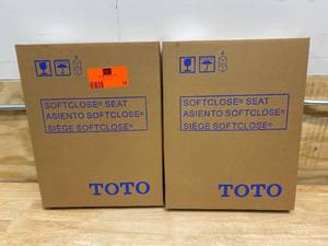 TOTO Lot of 2-  SoftClose Elongated Closed Front Toilet Seat in Cotton White