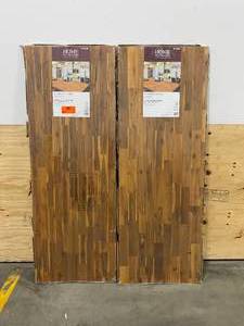 INTERBUILD Lot of 2-  Acacia 6 ft. L x 25 in. D x 1 in. T Butcher Block Countertops in Golden Teak Stain