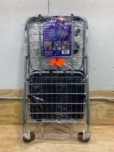 MILWAUKEE 3-Wheel Steel Easy Climb Shopping Cart Design with Accessory Basket in Silver