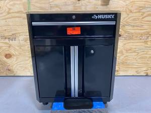 HUSKY 28 in. W x 33 in. H x 18 in. D 1-Drawer 2-Door Steel Garage Base Cabinet