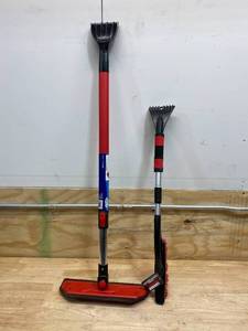 GREASE MONKEY Extendable Snow Brush with Ice Scraper with SUNCAST Telescoping Snow Sweeper