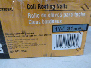 lot 9 image: Box of Bostitch Coil Roofing Nails