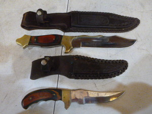 lot 53 image: 2 Hunting Knives with Sheathes