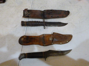 lot 55 image: 2 Hunting Knives with Sheathes