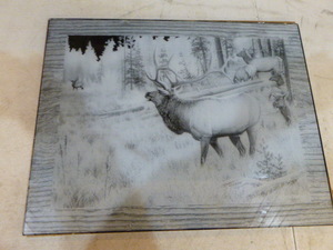 lot 107 image: Elk Reversed Etching