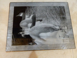 lot 110 image: Geese Reversed Etching