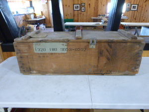 lot 128 image: Wooden Ammo Box