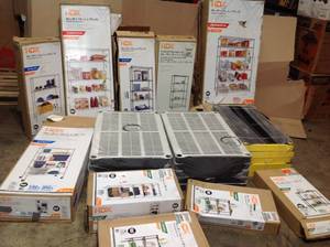 lot 7 image: Pallet with assorted shelving units various models and conditions see pictures