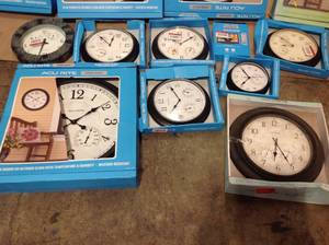 lot 12 image: Lot of assorted Clocks open box customer returns  see pictures