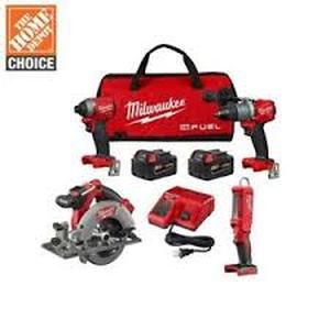 lot 20 image: Milwaukee M18 FUEL 18-Volt Lithium-Ion Brushless Cordless Combo Kit (4-Tool) not used