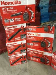 Pallet with Homelite  Gas Leaf Blowers&nbspvarious models and conditions customer returns see pictures