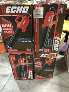 Lot of Echo 145 MPH 550 CFM 58-Volt Brushless Lithium-Ion Cordless Battery Leaf Blower (Tool-Only) open box see pictures