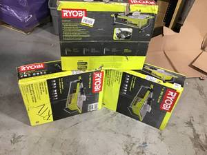 Lot of 3 Ryobi 7 in table wet tile saw open box customer returns