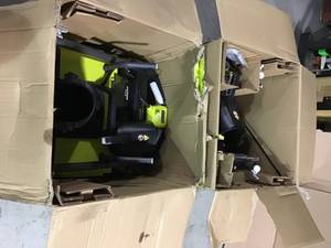Lot of 2 Ryobi 20 cordless snow blower 40 volt tool only open box customer returns