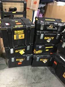 Pallet with Dewalt Tough System tool boxes see pictures