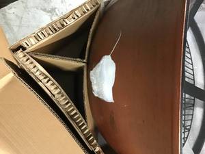 Hampton Bay 34 in. Whitlock Cast Iron Fire Pit damaged see pictures