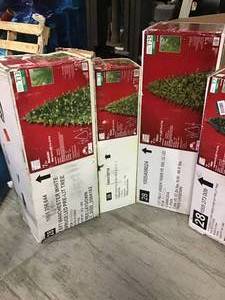 Pallet with assorted Christmas Trees see pictures
