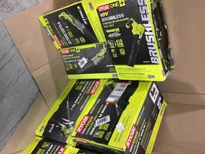 Pallet with assorted Ryobi Blowers various models and conditions see pictures