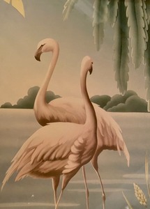 lot 141 image: Flamingo Canvas Print
