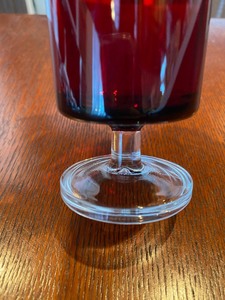lot 85 image: Ruby Red Wine Glasses