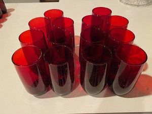 lot 87 image: Many Items of Ruby Red Glassware