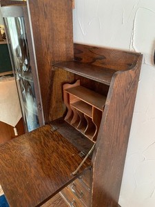 lot 11 image: Antique Oak BookcaseDeskSecretary (Circa 1900)