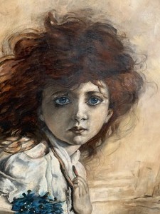 lot 14 image: Oil on Canvas Portrait