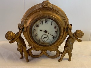 lot 26 image: Art Nouveau Antique Figural Clock