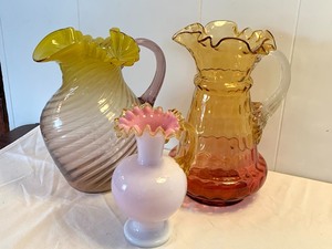 lot 33 image: Victorian Amberina Pitcher and More