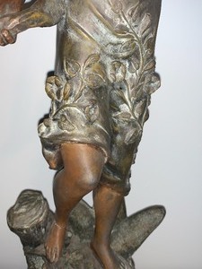 lot 49 image: Art Nouveau Metal Statue (Liseron)