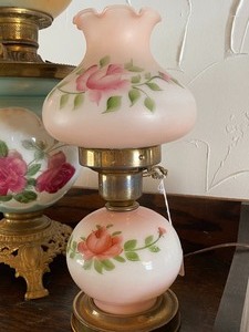 lot 67A image: Two Vintage Glass Lamps