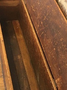lot 60A image: Hand Crafted Wooden Walnut Storage ChestBox