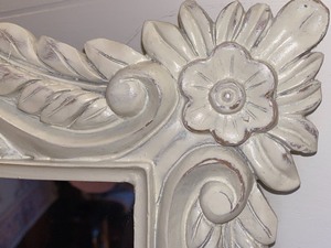 lot 57A image: White Decorative Wall Mirror