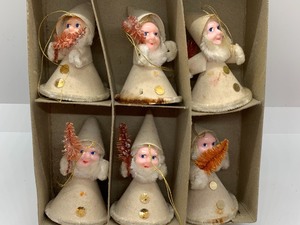 lot 167 image: Set of Six Vintage Dwarf Ornaments by Shiny Bright w Box