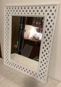 lot 288 image: Fun White Framed Mirror