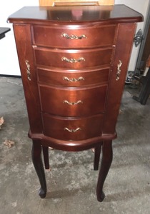 lot 96 image: Wooden Jewelry Cabinet