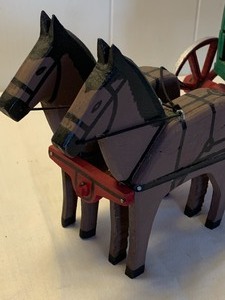 lot 376 image: Wooden Folk Art Milk Delivery Wagon