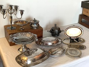 lot 73A image: Assorted Silver Plate Items